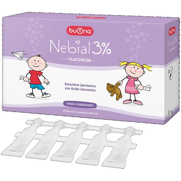 buona benessere bambino nebial 3% soluzione ipertonica e acido ialuronico 20 flaconcini