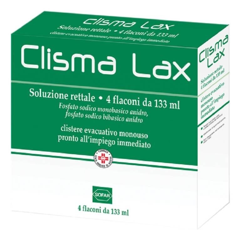 Sofar Clismalax *4 clismi lassativi 133ml