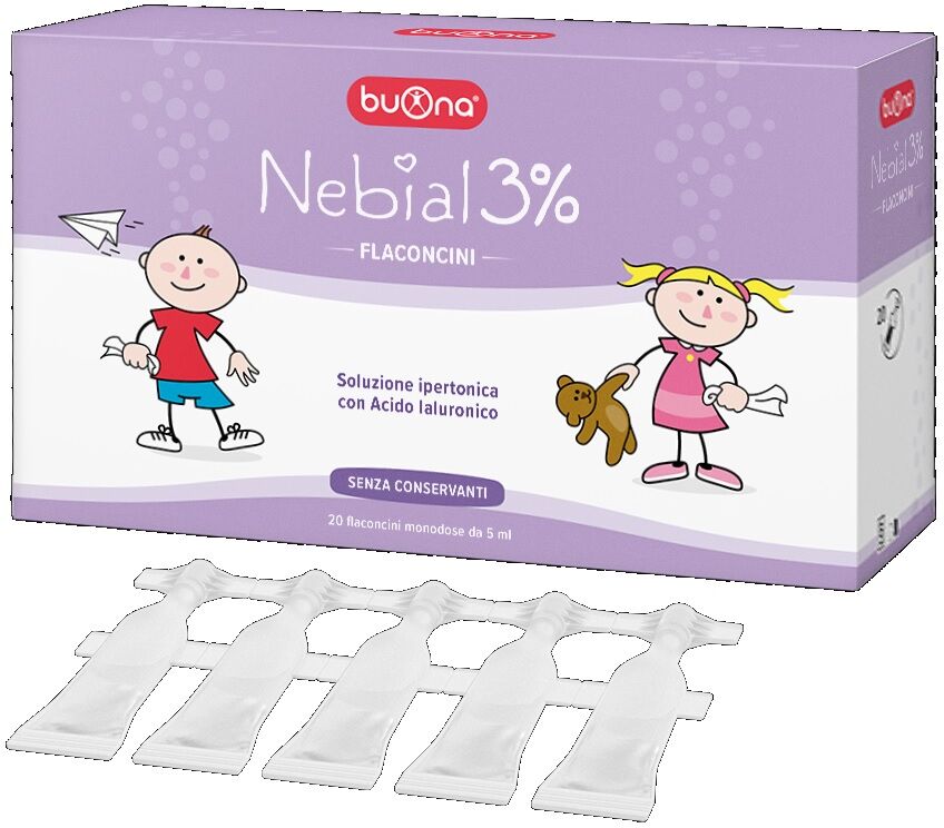 Buona Benessere Bambino Nebial 3% Soluzione Ipertonica e Acido Ialuronico 20 Flaconcini