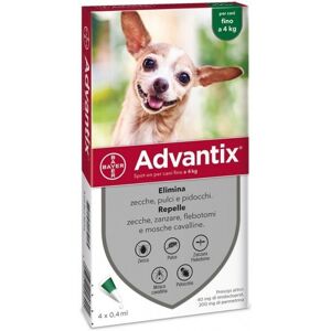 bayer_divsanitaanimale Advantix 0-4 kg 4 pipette pulci e pidocchi