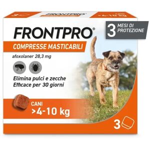 Boehringer Ingelheim Vetmedica Frontpro*3 compresse antiparassitarie 4-10 kg 28,3mg