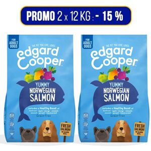 Edgard & Cooper PROMO 2x12Kg Edgard & Cooper Salmone Norvegese per Cani Adulti