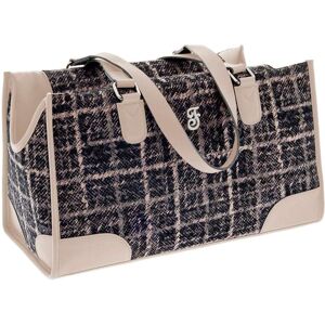 Ferribiella Borsa Trasportino Mokka 43X18X25cm Pied-de-Poule