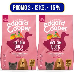 Edgard & Cooper PROMO 2x12Kg Edgard & Cooper Anatra e Pollo per Cuccioli Puppy