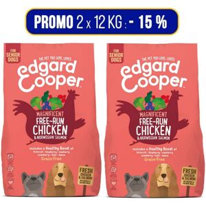 Edgard & Cooper PROMO 2x12Kg Edgard & Cooper Pollo e Salmone Grain Free per Cani Senior