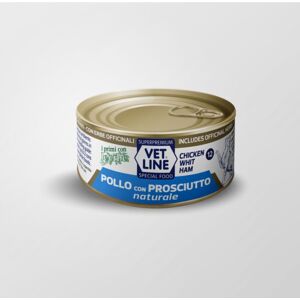 Vet Line Umido Pollo e Prosciutto Naturale per Gatti VetLine 70g