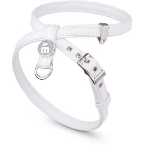 MyFamily Pettorina Saint Tropez in Similpelle Bianco per Cani S (42-48cm)