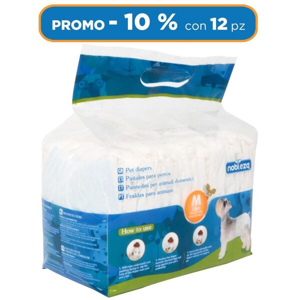 nobleza pannolini per cani igienici usa e getta promo 12 confezioni m-12pacchi