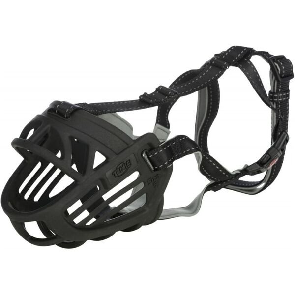 trixie museruola flex muzzle in gomma per cani m (cinturino fino a 21cm / circonferenza interna 25cm)