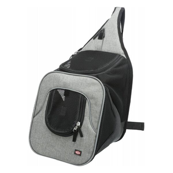 trixie borsa frontale tracolla savina nero/grigio per cani max 10kg di peso