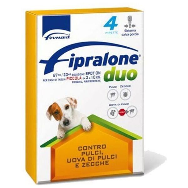 formevet fipralone® duo spot-on per cani 4 pipette piccola 2-10kg