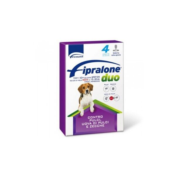 formevet fipralone® duo spot-on per cani 4 pipette media 10-20kg