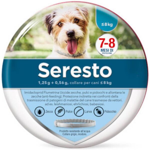 seresto collare antiparassitario per cani fino a 8kg