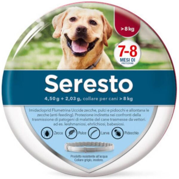 seresto collare antiparassitario per cani oltre 8kg