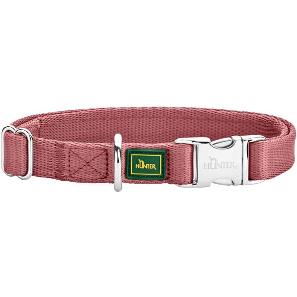 hunter collare regolabile inari alu-strong rosso pastello per cani m 30-45cm