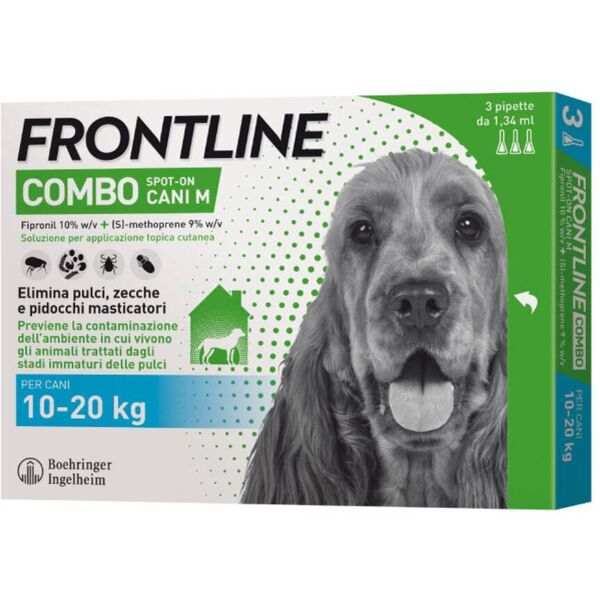 frontline combo m 10-20 kg 3 pipette *prodotto in scadenza al 07-2024*