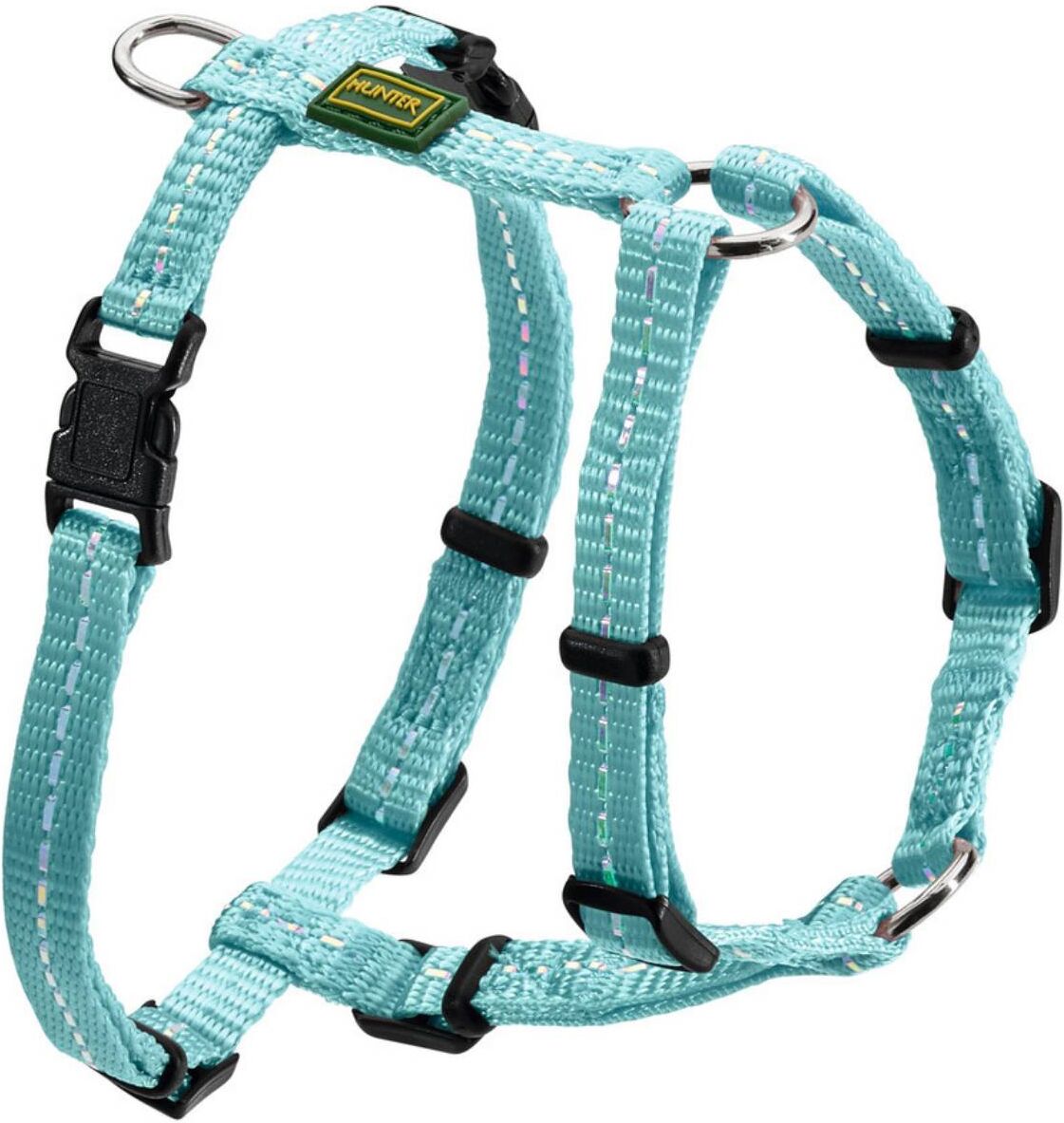 Hunter Pettorina ad H Tripoli in Nylon per Cani Azzurro Riflettente XS-S (torace 37-52cm)