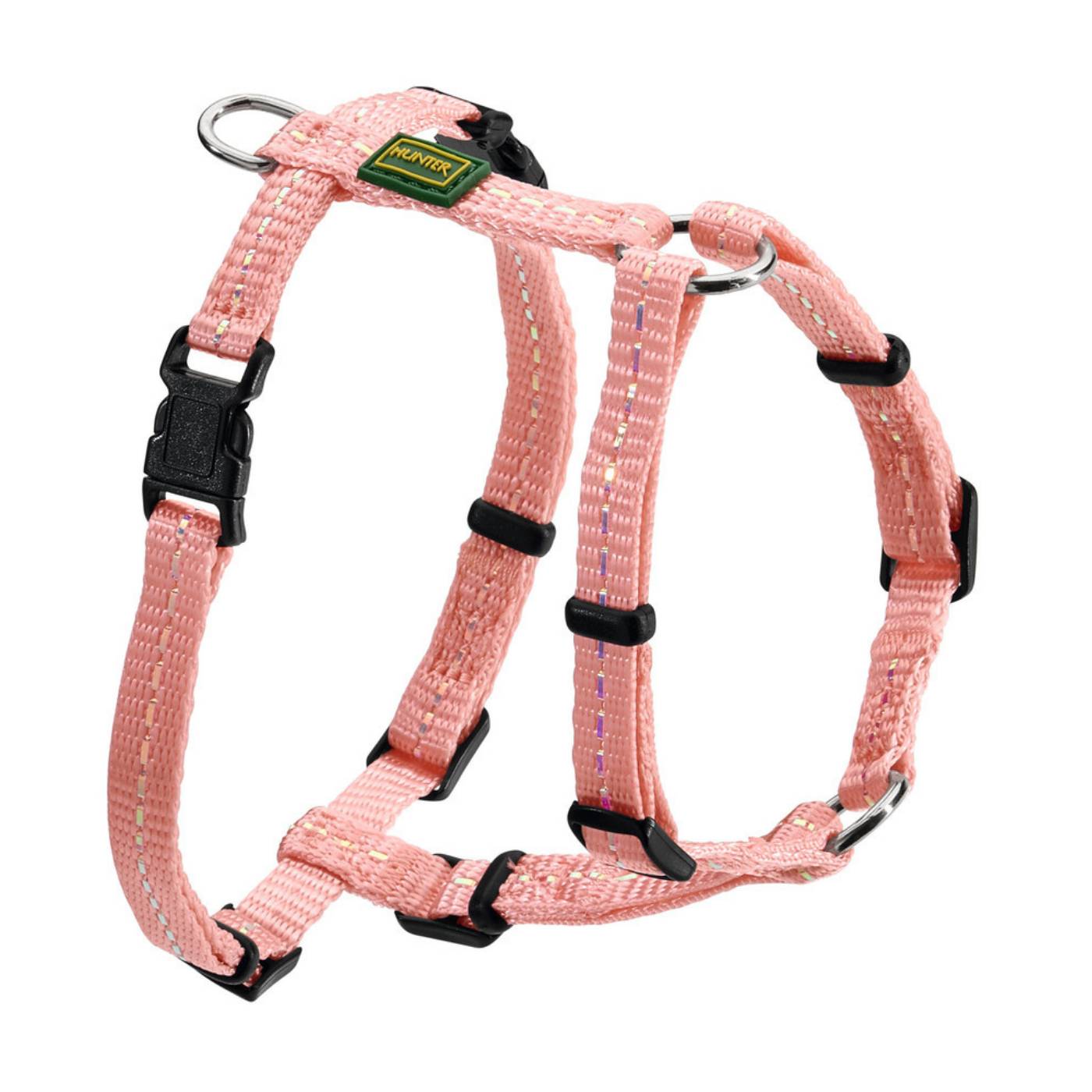 Hunter Pettorina ad H Tripoli in Nylon per Cani Rosa Riflettente S (torace 41-55cm)