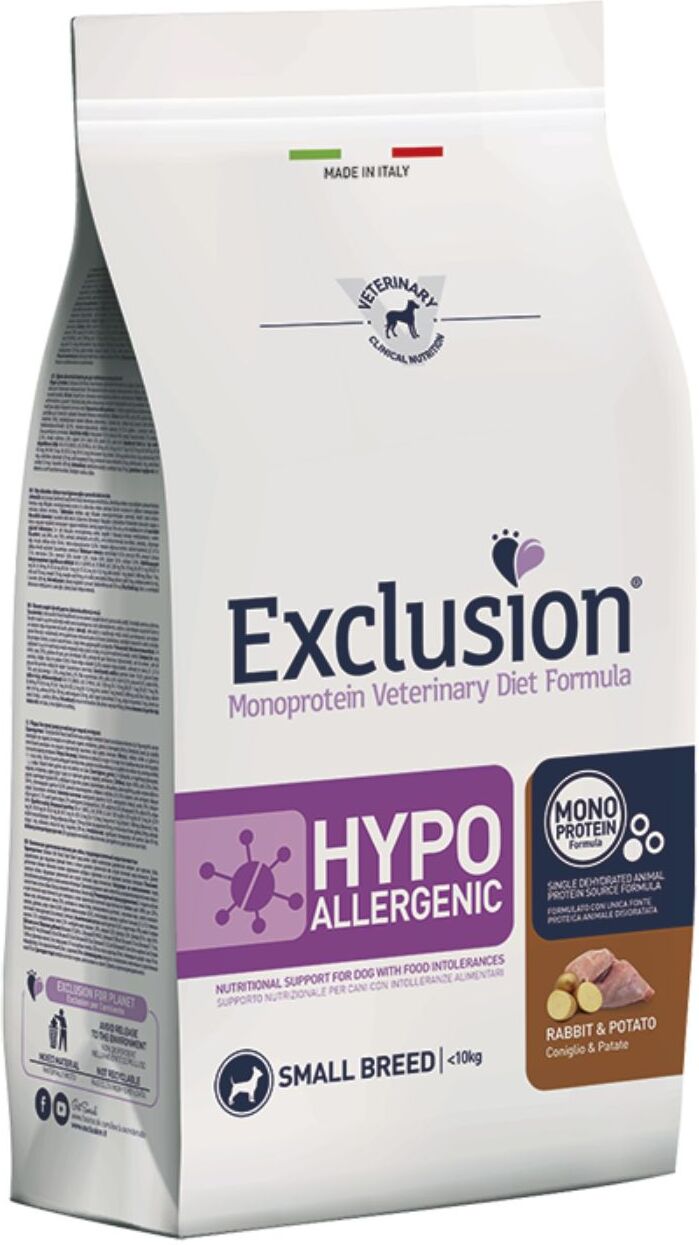 Exclusion Diet Hypoallergenic Small Coniglio e Patate 2Kg per Cani Adulti