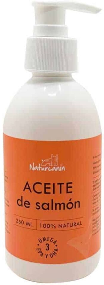 Naturcanin Olio Naturale di Salmone 250ml per Cani e Gatti