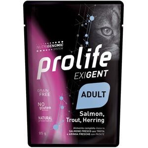 Prolife Exigent Salmone Trota Aringa - Cibo umido per gatti 85g Prolife Exigent Salmone Trota Aringa - Cibo umido per gatti 85g