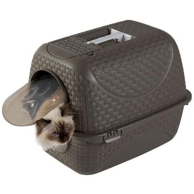 Bama Pet Lettiera Privacy in Rattan - Lettiera per Gatti Bama Pet Lettiera Privacy in Rattan - Lettiera per Gatti