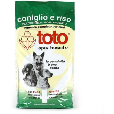 Toto 15 Kg Coniglio e Riso Open Formula per Cani Toto 15 Kg Coniglio e Riso Open Formula per Cani