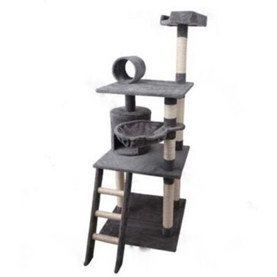 Nobleza Albero Tiragraffi per Gatti Grigio 59 x 59 x h.156 cm Nobleza Albero Tiragraffi per Gatti Grigio 59 x 59 x h.156 cm