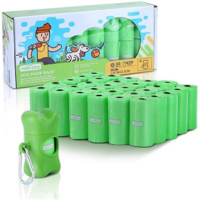 Borse biodegradabili per escrementi di cani con dispenser - 450 pezzi Borse biodegradabili per escrementi di cani con dispenser - 450 pezzi