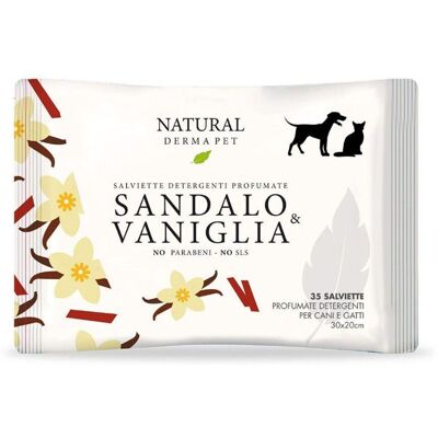 Derbe Natural Derma Pet by Salviette Sandalo e Vaniglia per Cani Gatti e Cuccioli 1 Pz 100% Biodegradabili Derbe Natural Derma Pet by Salviette Sandalo e Vaniglia per Cani Gatti e Cuccioli 1 Pz 100% Biodegradabili