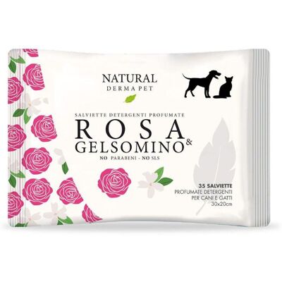 Derbe Natural Derma Pet by Salviette Rosa e Gelsomino per Cani Gatti e Cuccioli 1 Pz Derbe Natural Derma Pet by Salviette Rosa e Gelsomino per Cani Gatti e Cuccioli 1 Pz