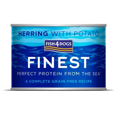 Fish4Dogs Finest Alimento Umido Completo per Cani Aringhe con Patate 185 g Fish4Dogs Finest Alimento Umido Completo per Cani Aringhe con Patate 185 g