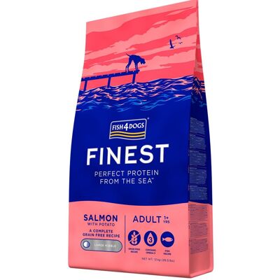 Fish4Dogs Sacco da 12 Kg Finest Adult Salmone Complete LARGE Fish4Dogs Sacco da 12 Kg Finest Adult Salmone Complete LARGE
