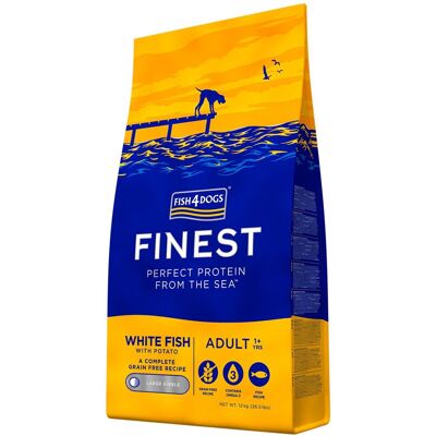 Fish4Dogs Sacco da 12 Kg Finest Adult Ocean White Fish Pesce Bianco LARGE Fish4Dogs Sacco da 12 Kg Finest Adult Ocean White Fish Pesce Bianco LARGE