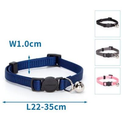 Collare per Gatti Nobleza - Regolabile, Blu, Rosa, Grigio - Accessorio per Gatto Collare per Gatti Nobleza - Regolabile, Blu, Rosa, Grigio - Accessorio per Gatto