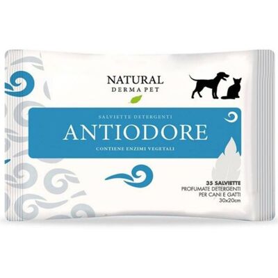 Derbe Natural Derma Pet by Salviettine Antiodore per Cani Gatti e Cuccioli 1 Pz Derbe Natural Derma Pet by Salviettine Antiodore per Cani Gatti e Cuccioli 1 Pz