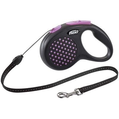 Flexi Guinzaglio Design Corda Rosa M 5m Flexi Guinzaglio Design Corda Rosa M 5m