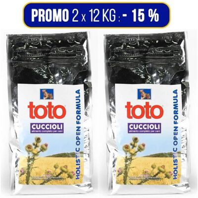 Toto PROMO 2 x 12 Kg Holistic Cuccioli (€ 71,20 A SACCO) Toto PROMO 2 x 12 Kg Holistic Cuccioli (€ 71,20 A SACCO)