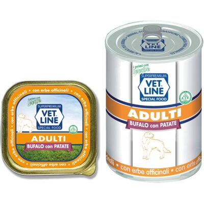 Vetline Vet Line Umido Bufalo e Patate per Cani Adulti Monoproteico 150 gr Vetline Vet Line Umido Bufalo e Patate per Cani Adulti Monoproteico 150 gr