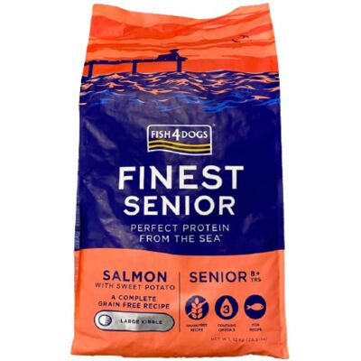 Fish4Dogs Finest Senior Salmone LARGE con Salmone per Cani Anziani 12 Kg Fish4Dogs Finest Senior Salmone LARGE con Salmone per Cani Anziani 12 Kg