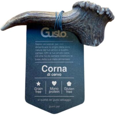Gusto Corna di Cervo Intere per Cani Masticativo Naturale M 80-129gr Gusto Corna di Cervo Intere per Cani Masticativo Naturale M 80-129gr