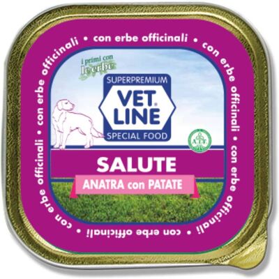Vetline Vet Line Salute Anatra con Patate Alimento Umido Monoproteico per Cani 400 gr Vetline Vet Line Salute Anatra con Patate Alimento Umido Monoproteico per Cani 400 gr