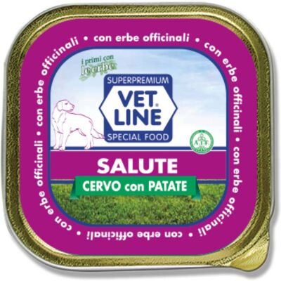 Vet Line Cervo con Patate Cibo Umido - Cibo per Cani Vet Line Cervo con Patate Cibo Umido - Cibo per Cani