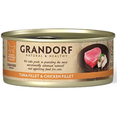 Grandorf Cibo Umido Naturale per Gatti Tonno & Pollo 70g Grandorf Cibo Umido Naturale per Gatti Tonno & Pollo 70g