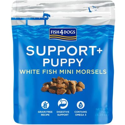 Fish4Dogs Fish4Dog Premi Snack per Cuccioli Puppy Support+ Puppy White Fish Morsels Digestion 150 g Fish4Dogs Fish4Dog Premi Snack per Cuccioli Puppy Support+ Puppy White Fish Morsels Digestion 150 g