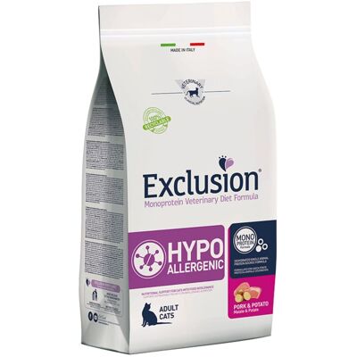 Exclusion Diet Cat Hypoallergenic Maiale e Patate 1,5 Kg Monoproteico per Gatti Exclusion Diet Cat Hypoallergenic Maiale e Patate 1,5 Kg Monoproteico per Gatti