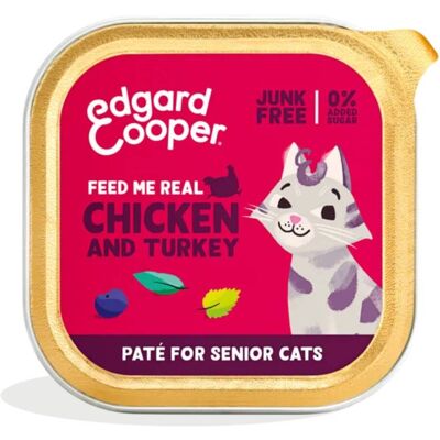 Cibo per gatti senior Edgard & Cooper - Paté di pollo e tacchino 85g Cibo per gatti senior Edgard & Cooper - Paté di pollo e tacchino 85g