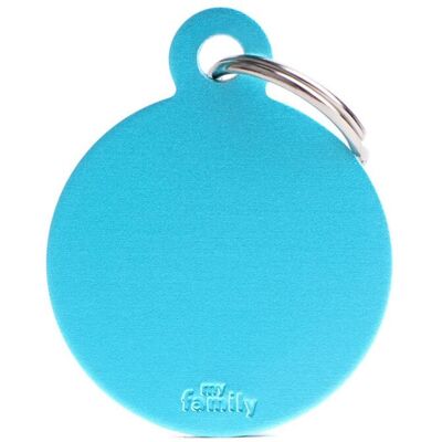 MyFamily Medaglietta per Cani e Gatti Personalizzabile L - Alluminio Azzurro MyFamily Medaglietta per Cani e Gatti Personalizzabile L - Alluminio Azzurro
