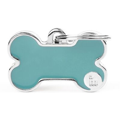 MyFamily - Medaglietta per Cani Personalizzabile Osso Basic Handmade Azzurra S - Dog Tag MyFamily - Medaglietta per Cani Personalizzabile Osso Basic Handmade Azzurra S - Dog Tag