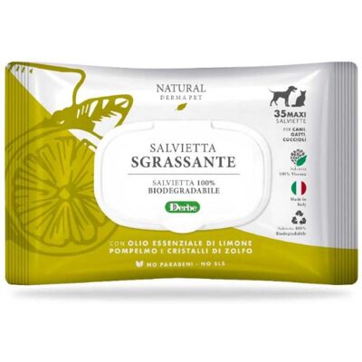 Derbe Natural Derma Pet by Salviette Funzionali Sgrassanti Biodegradabili per Cani Gatti e Cuccioli Derbe Natural Derma Pet by Salviette Funzionali Sgrassanti Biodegradabili per Cani Gatti e Cuccioli
